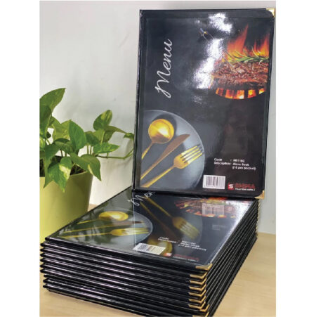 Sigma A4 size Menu Book W/ Coner Gold Clip